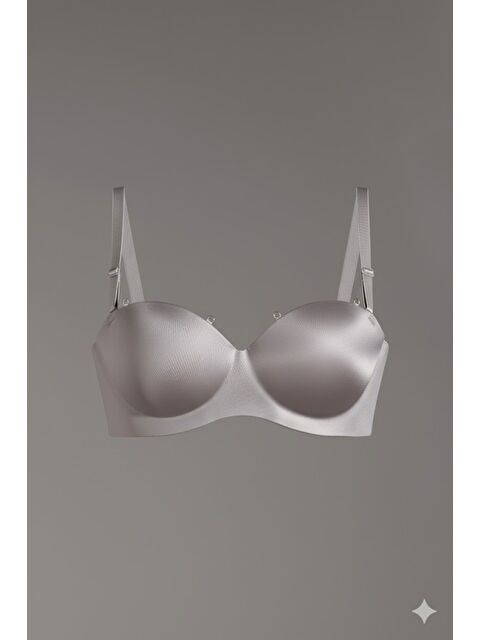 C&City Destekli Lazer Soft Kap  Straplez C16055 Gri - S000221935-20600