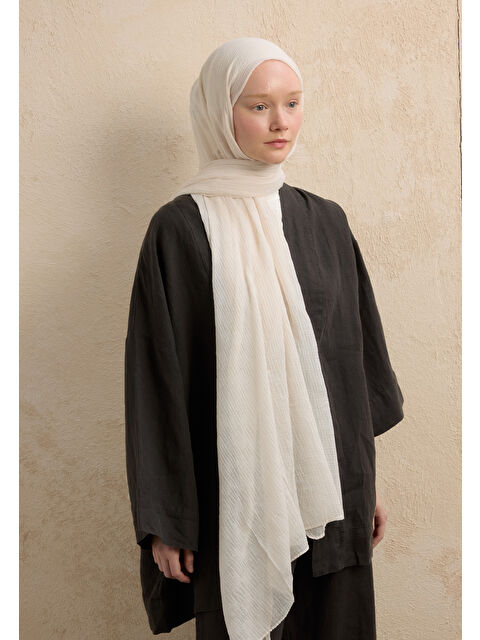 Fresh Scarfs Modal Damalı Şal İnci