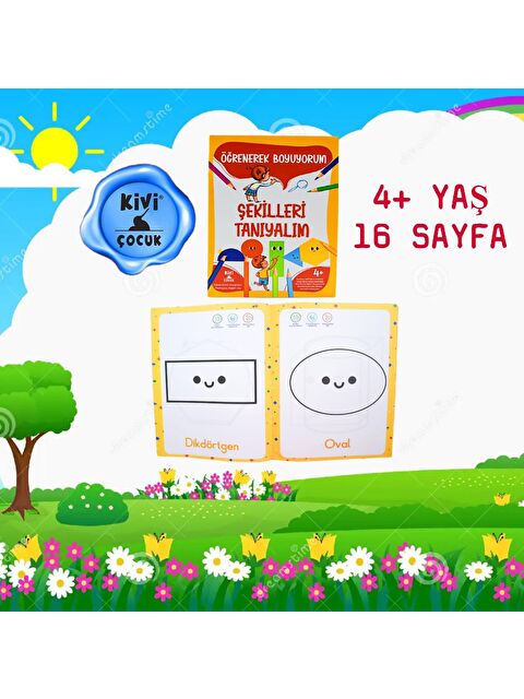 Kivi Çocuk 4+ Yaş Öğrenerek Boyuyorum Şekillleri Tanıyalım KTP - S000104820-27074