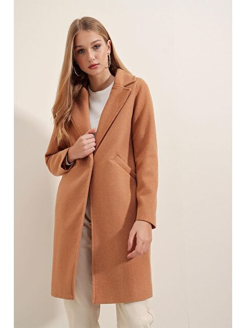 Bigdart 9085 Kaşe Kaban - Bisküvi - S000089540-19928