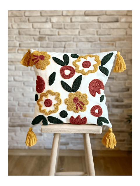 Pijamella Punch İşlemeli Tekli Dekoratif Özel Tasarım Kırlent Kılıfı (panç) - S000343363-2528