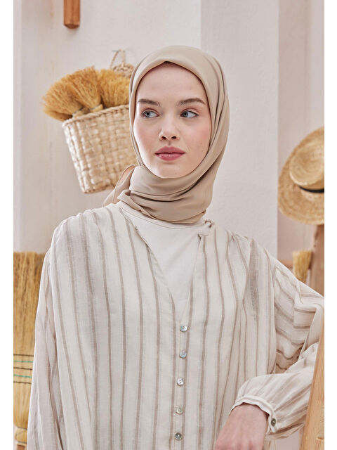 Fresh Scarfs Pamuk İpek Eşarp Bej