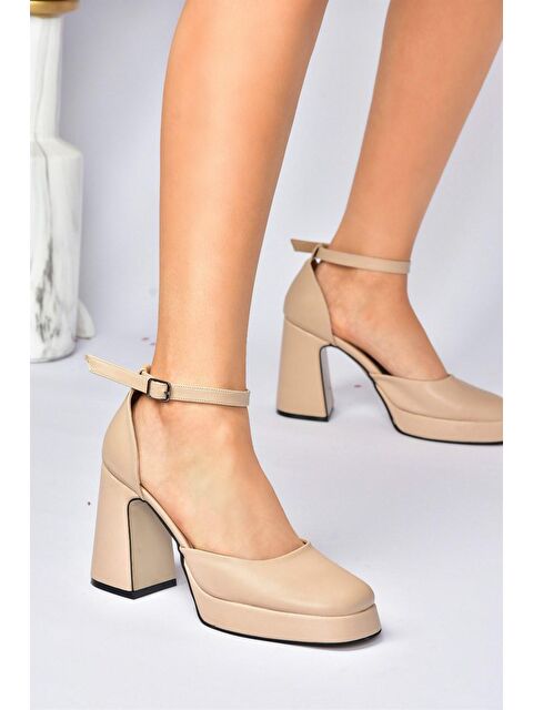 Fox Shoes Ten Kalın Platform Topuklu Kadın Ayakkabı M404100809 - S000044241-26407