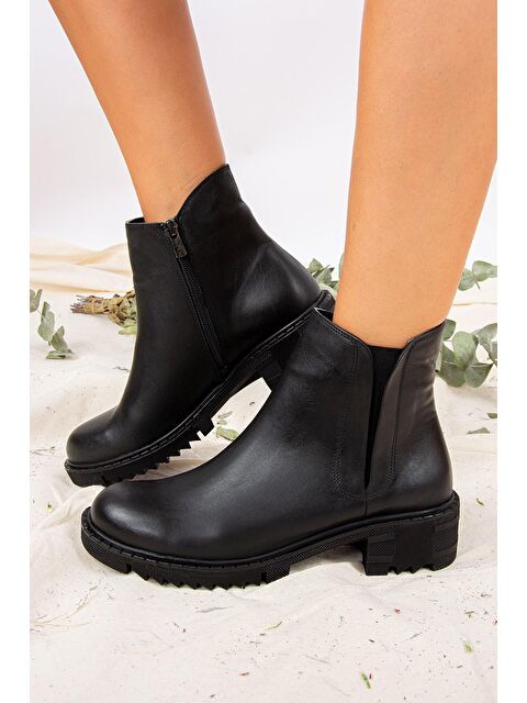 Fox Shoes J654011903 Siyah Kadın Bot - S000055421-19351
