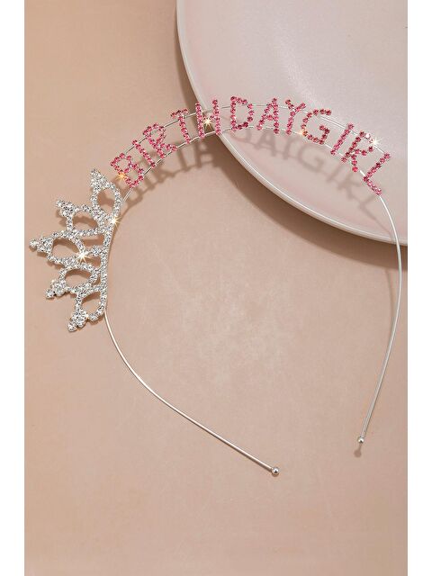 New Obsessions Pembe Taşlı Birthday Girl Taşlı Birthday Doğum Günü Parti Taç - S000077605-20024