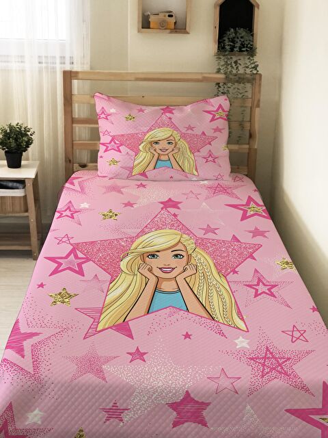 Evmila Prenses Kız Desenli Bebek Ve Çocuk Baskılı Tek Kişilik Pike Takımı Renkli - S000031267-23173