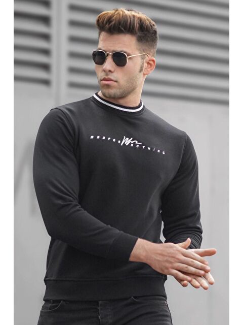 Madmext Siyah Triko Erkek Kazak 5288 - S000031535-19351