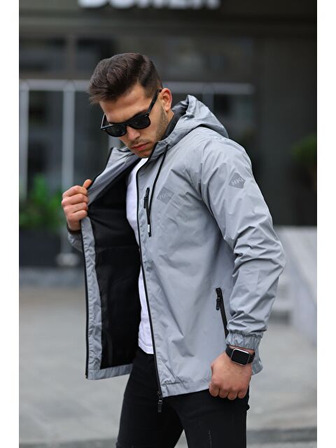 Comstar Erkek Içi Astarlı Suya Dayanıklı Kapüşonlu Cepli Yağmurluk - S000171362-17308