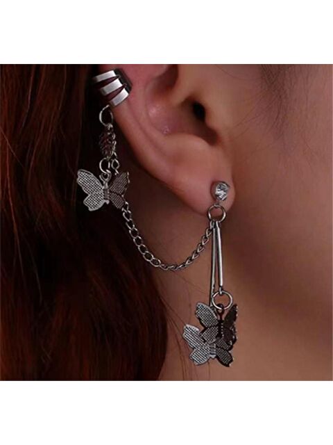 Pelin Aksesuar Kelebekli Kulak Aksesuarı Piercing - S000046862-23173