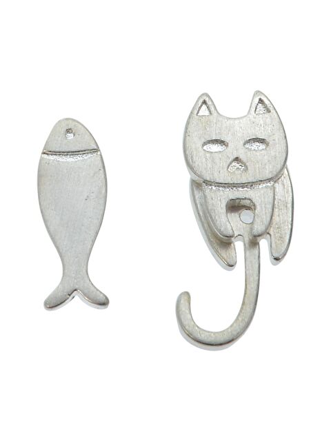 Pelin Aksesuar Kedi ve Balık Asimetrik Eğlenceli Hayalet Küpe - S000046883-23173