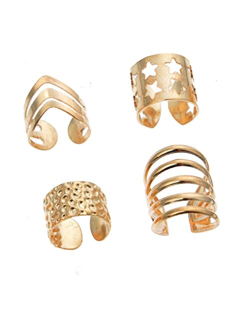 Pelin Aksesuar Dörtlü Kulak Aksesuarı Piercing Küpe Seti - S000046884-23173