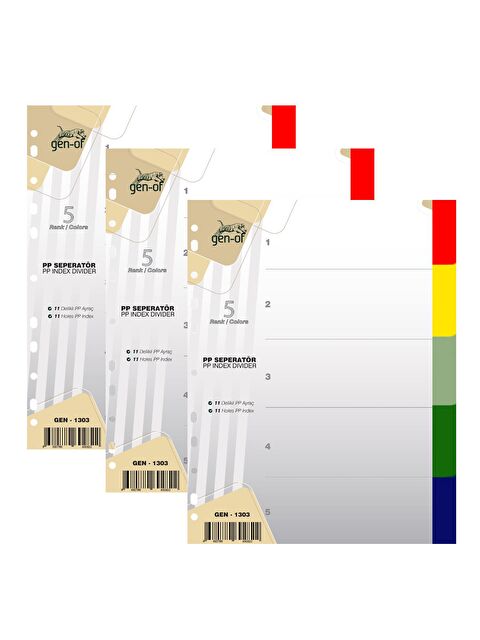 Gen-Of Ayraç Seperatör 5 Renk 3 Adet (GEN-1303) - S000104882-20063