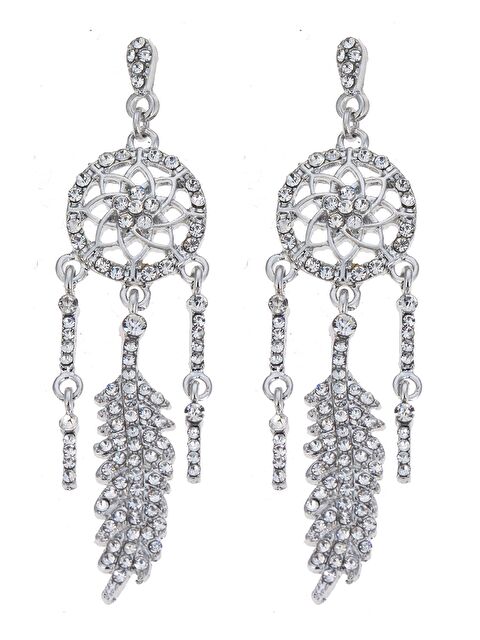 Pelin Aksesuar Kristalli Etnik Detaylı Küpe - S000046902-23173