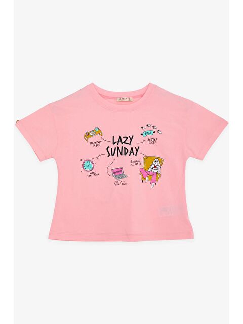 Breeze Kız Çocuk Tişört Baskılı Pudra (8-14 Yaş) - S000022413-23490