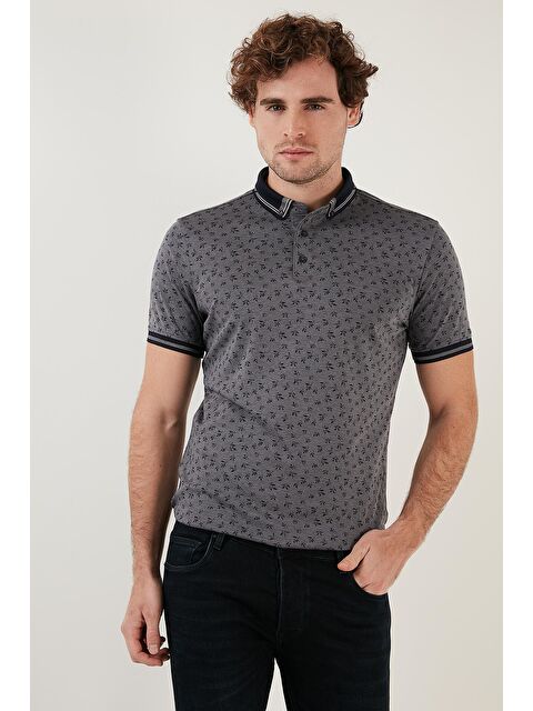 Buratti Pamuk Karışımlı Desenli Slim Fit Polo Tişört 646B3280 - S000001299-21164