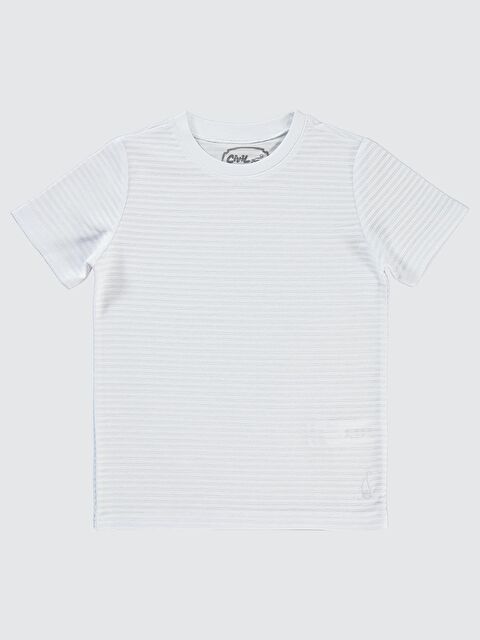 Civil Boys Yelken Nakışlı 6-9 Yaş Tişört - Beyaz 8-9 Yaş - S000198513-20063