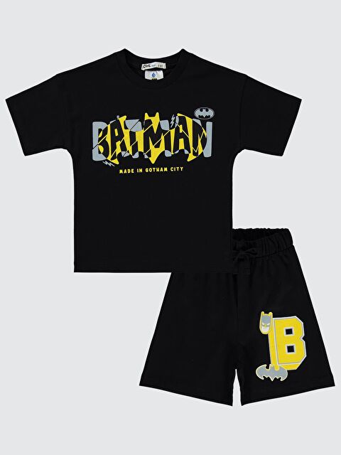 Batman Baskılı 2-5 Yaş Takım - Siyah 4-5 Yaş - S000386325-19351