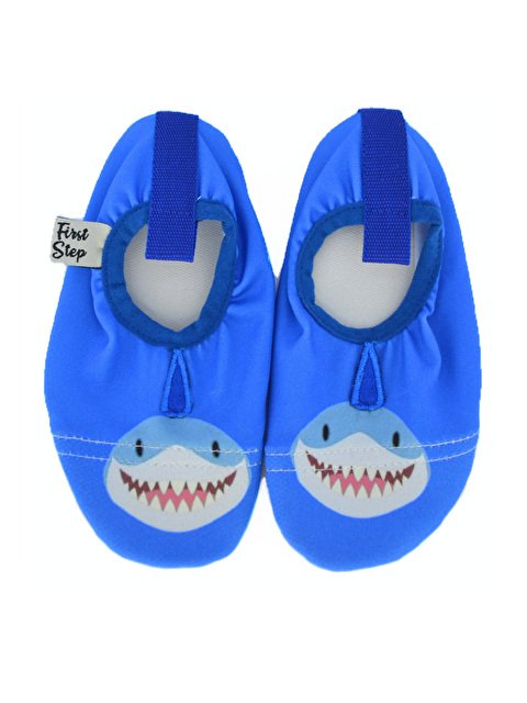 First Step 3 Boyutlu Köpekbalığı Lacivert Erkek Çocuk Kaydırmaz Taban Havuz ve Deniz Patiği-F-9011 - S000028650-21164