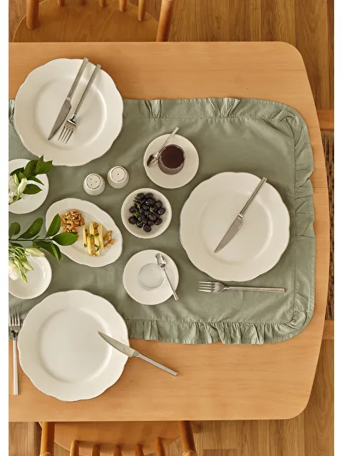 Bella Maison Clover Porselen 26 Parça 6 Kişilik Kahvaltı Takımı Silver - S000243567-18105