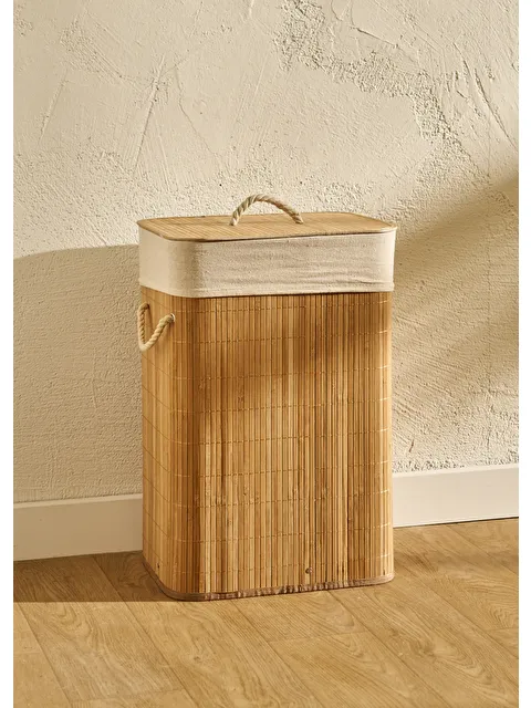 Bella Maison Fonte Bambu Çamaşır Sepeti Naturel (40x30x61 cm)