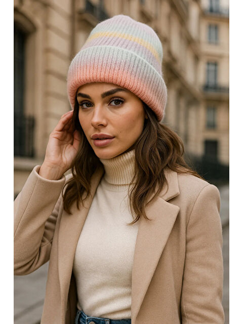 Luminos Butik Renkli  Yüzde 100 Yün Ithal Renk Geçişli Bere Bere1132 - S000273687-20024