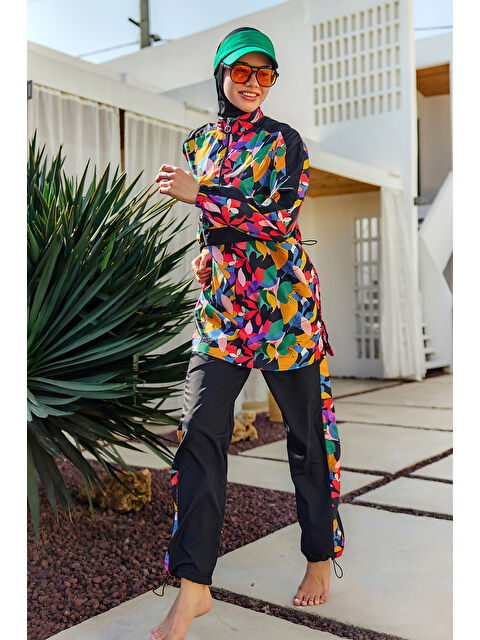 Remsa Mayo Paraşüt Tam Kapalı Tesettür Mayo R4703 Sariye - S000243422-19351