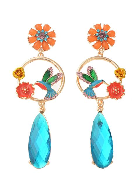 Pelin Aksesuar Kuş Ve Çiçek Küpe - S000046978-23173