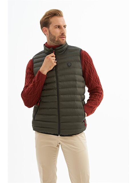 Danger Erkek Standart Kalıp Şişme Yelek Haki - S000261877-18547