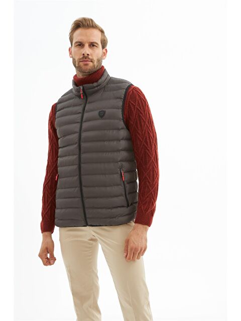 Danger Erkek Standart Kalıp Şişme Yelek Antrasit - S000261877-29666