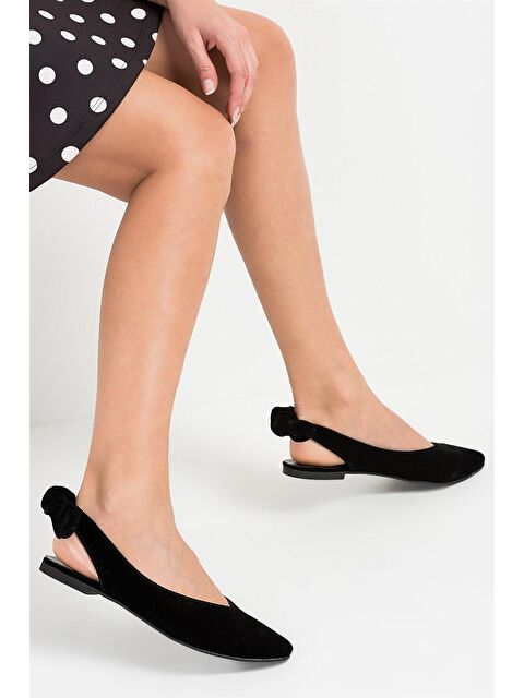 Fox Shoes Siyah Kadın Babet D726495302 - S000032163-19351