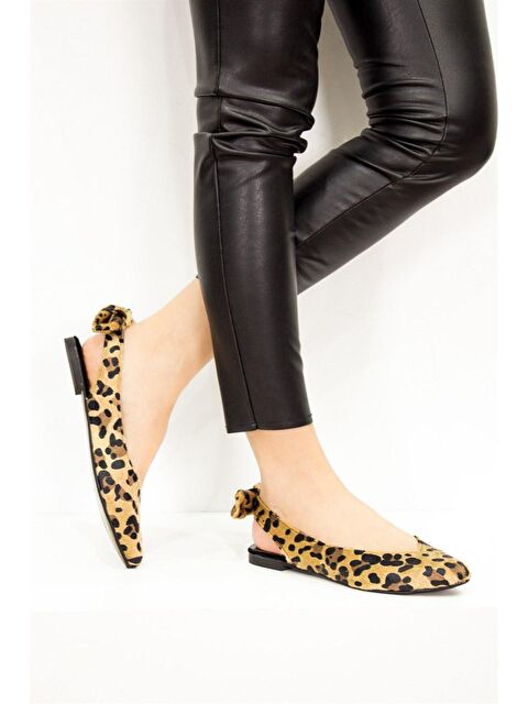 Fox Shoes Leopar Kadın Babet D726495302 - S000032163-37323