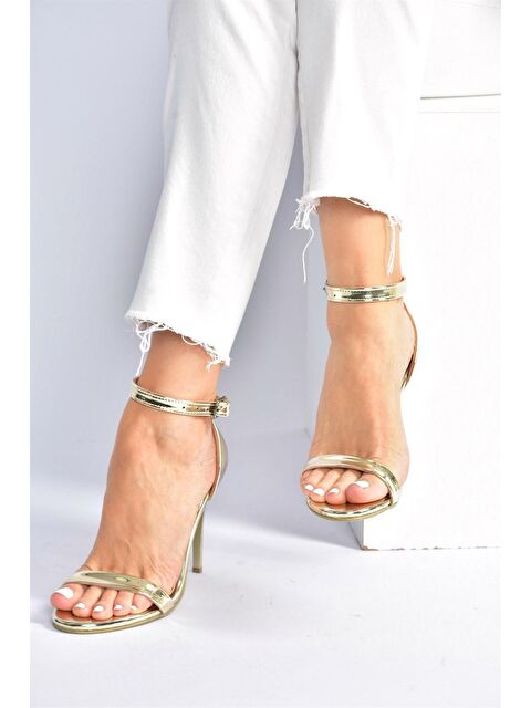 Fox Shoes Altın Kadın Topuklu Ayakkabı B922112634 - S000042568-20076