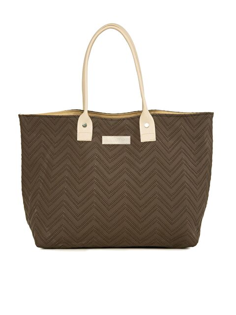 Bagmori Dikiş Desenli Büyük Tote Çanta - S000079881-19413