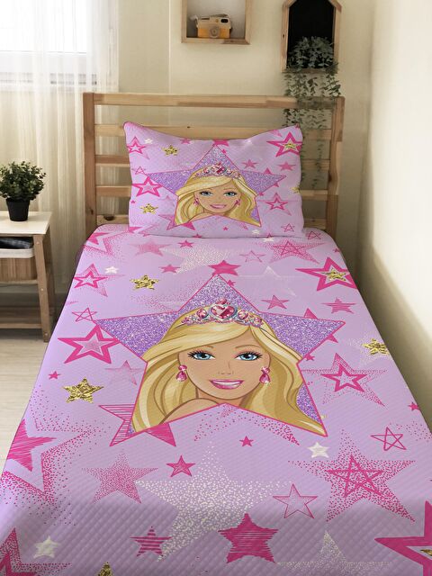 Evmila Prenses Kız Desenli Bebek Ve Çocuk Baskılı Tek Kişilik Pike Takımı Renkli - S000031311-23173