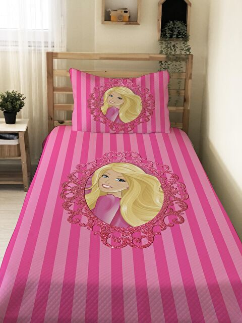 Evmila Prenses Kız Desenli Bebek Ve Çocuk Baskılı Tek Kişilik Pike Takımı Renkli - S000031312-23173