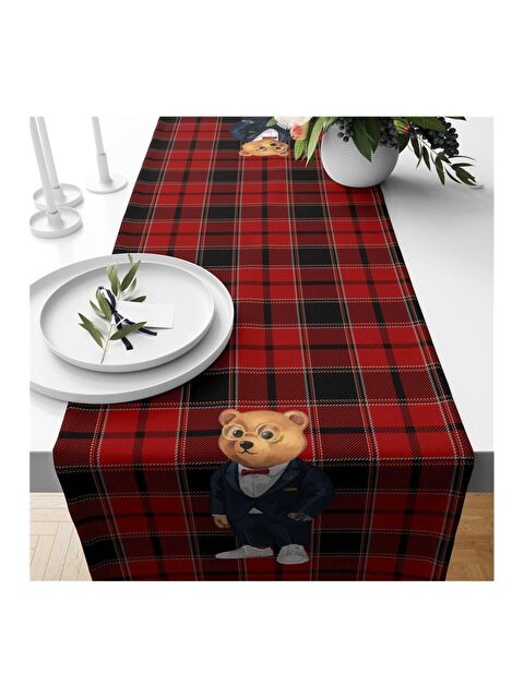 Evmila Teddy Desenli Kadife Runner 40x140 cm - S000085913-23173