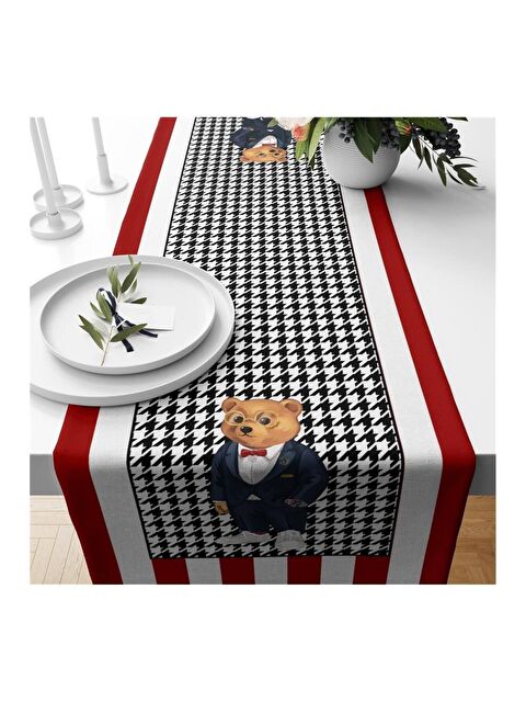 Evmila Teddy Desenli Kadife Runner 40x140 cm - S000085918-23173