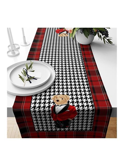 Evmila Teddy Desenli Kadife Runner 40x140 cm - S000085924-23173