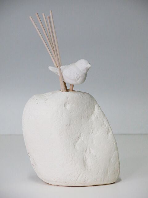 Missi Taştan Ekru Oval Kaya Kuş Taşlı Vanilya Sandal Oda Kokusu - S000077497-19965