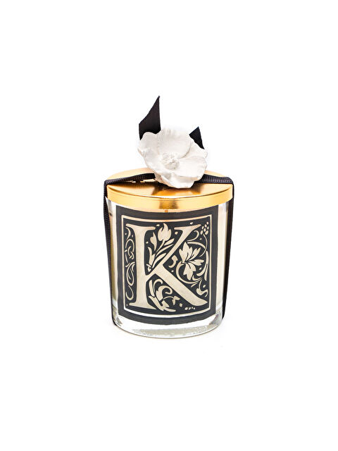 Missi Kişiye Özel K Harfi Yasemin Sandal Vegan Mum (140 gr) - S000077587-19965