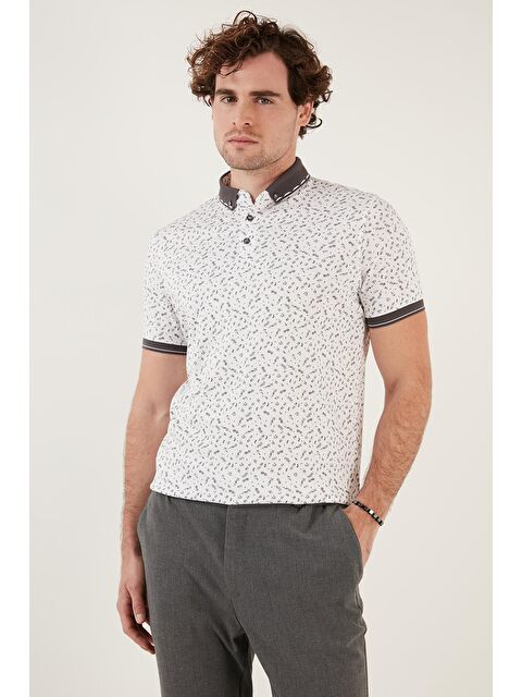 Buratti Pamuk Karışımlı Desenli Slim Fit Polo Tişört 646B3270 - S000001201-20063