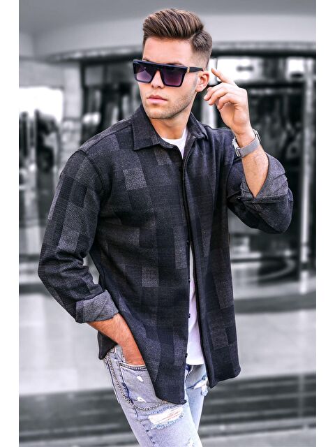 Madmext Antrasit Ekoseli Oduncu Erkek Gömlek 4667 - S000039813-29666