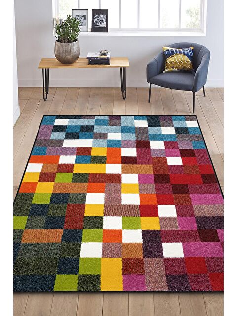 Konfor Halı Geo Renkli Modern Dokuma Halısı 6869-80x150 - S000209246-23173