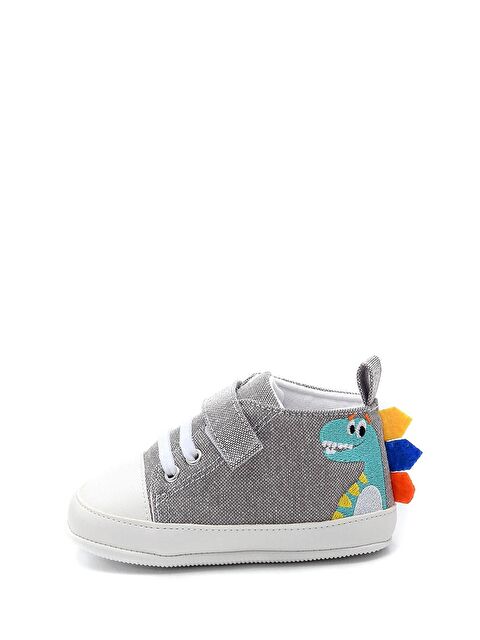 First Step Dinozor Nakışlı Bebek Patik-GRİ-G-2319 - S000035705-20600