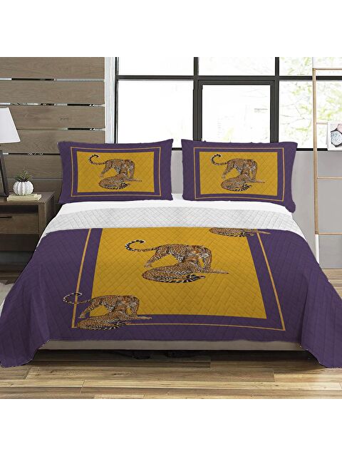 Evmila Kaplan Desen Çift Kişilik Baskılı Pike  (200x220 Cm) - S000025153-23173