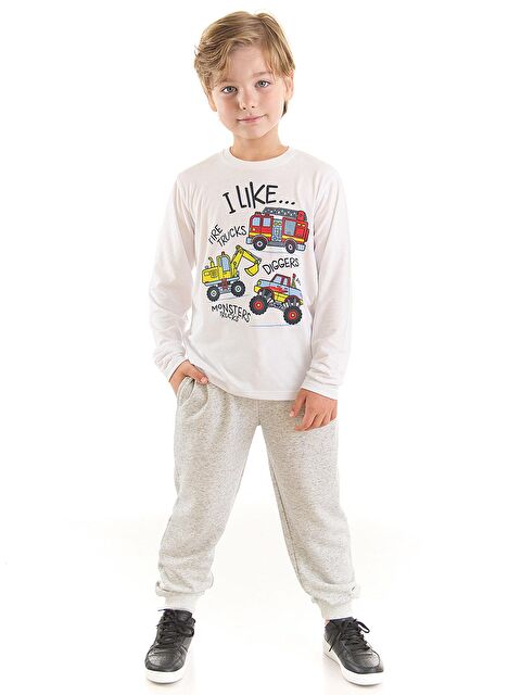 Denokids İnşaat Araçları Erkek Çocuk Tişört Pantolon Takım - S000009199-23173