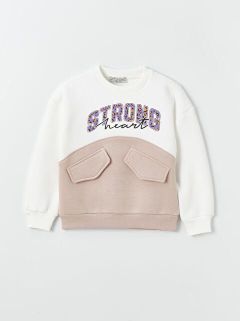 Little Star Kız Çocuk Cep Görünüm Strong SweatShirt - S000054080-25636