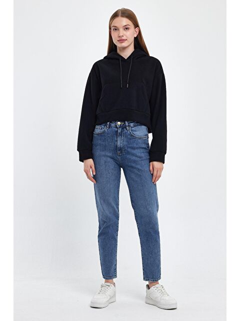 Süperlife Kadın Rahat Kalıp Softech Polar Kapüşonlu Kanguru Cepli Sweatshırt spr24pwk98 - S000080545-19351