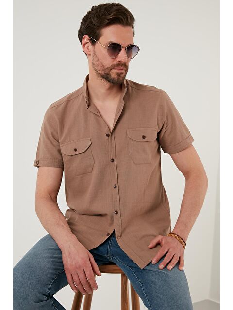 Buratti Düğmeli Yaka %100 Pamuk Cepli Gömlek CF21S111153 - S000000744-19928