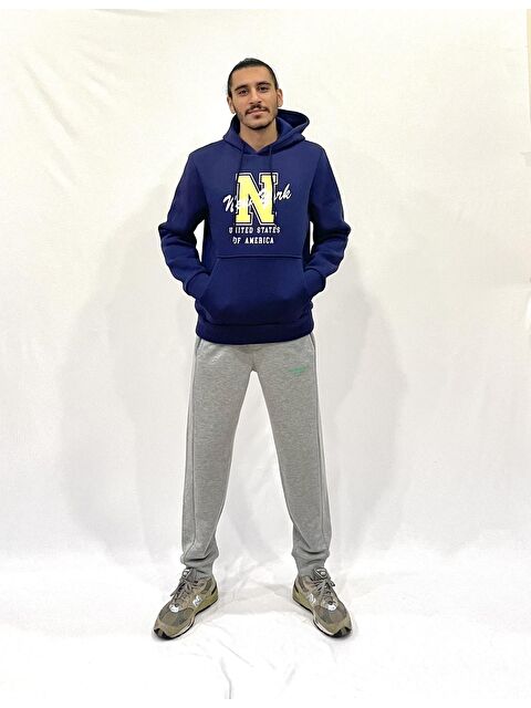 Süperlife Kapüşonlu Regular Fit İçi Polarlı 3 İplik N Baskılı Hoodie spr24sw06 - S000094499-21164